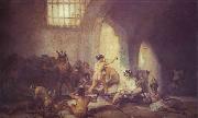 Francisco Jose de Goya The Madhouse. painting